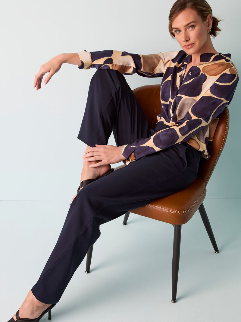 31" Stretch Knit Suiting Lenox Wide-Leg Pant
