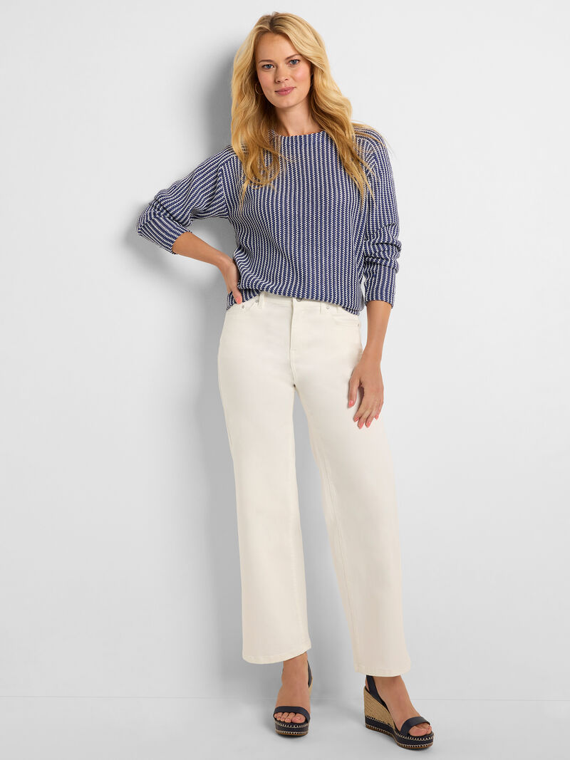 Woman Wears 28" Wide Leg Weekend Jeans image number 1