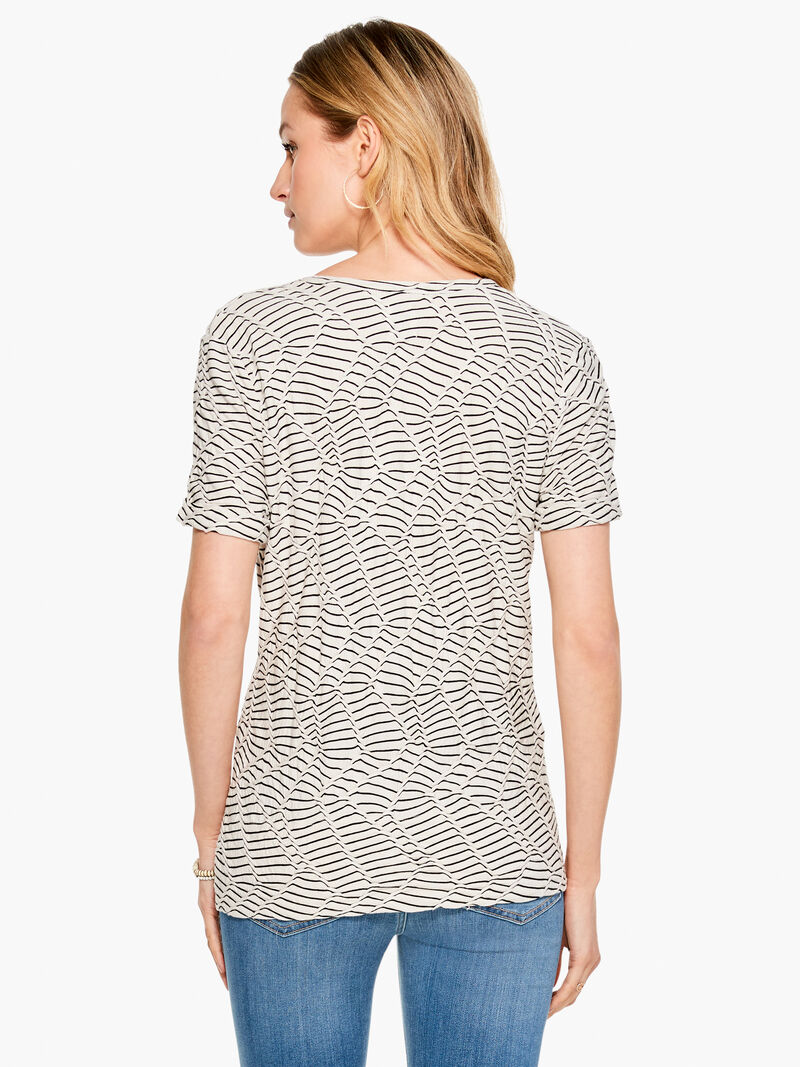 Woman Wears Mixed Lines Tee image number 2