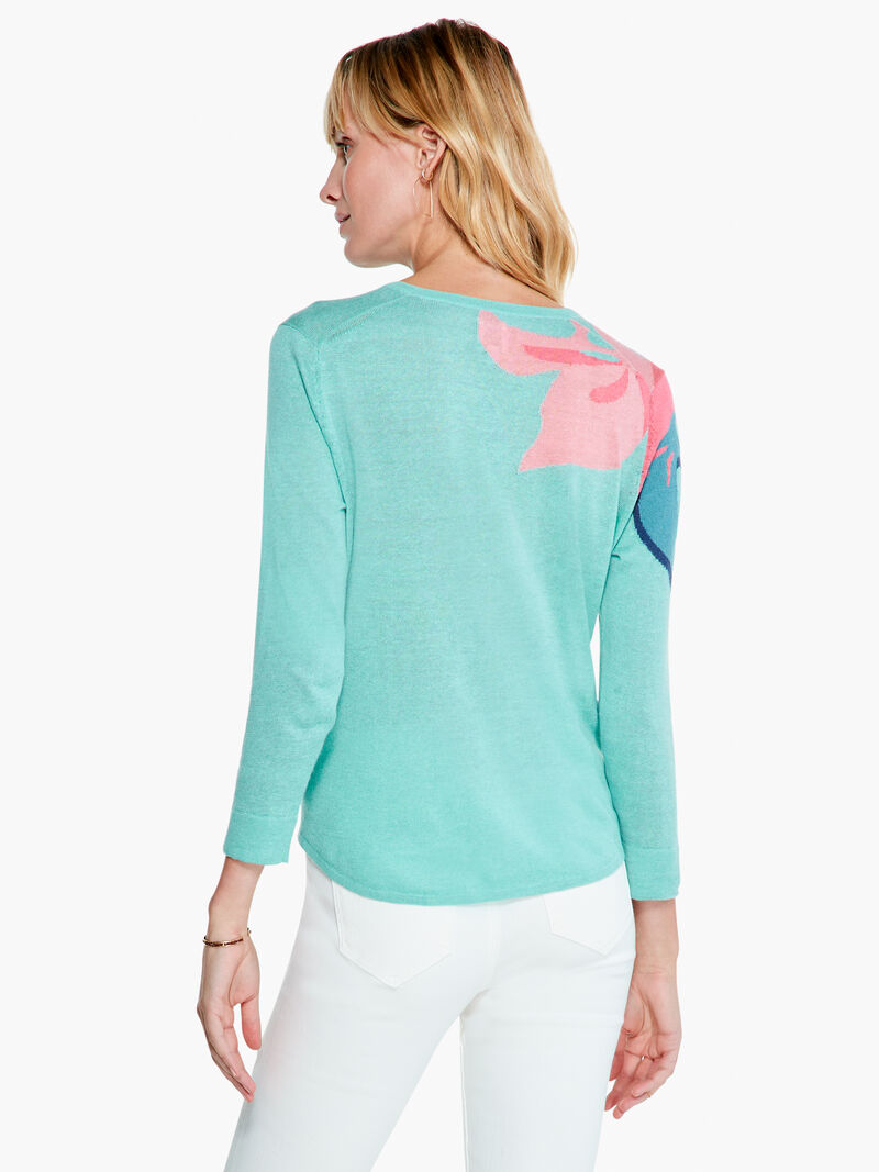 Woman Wears Fiesta Fronds Sweater image number 2