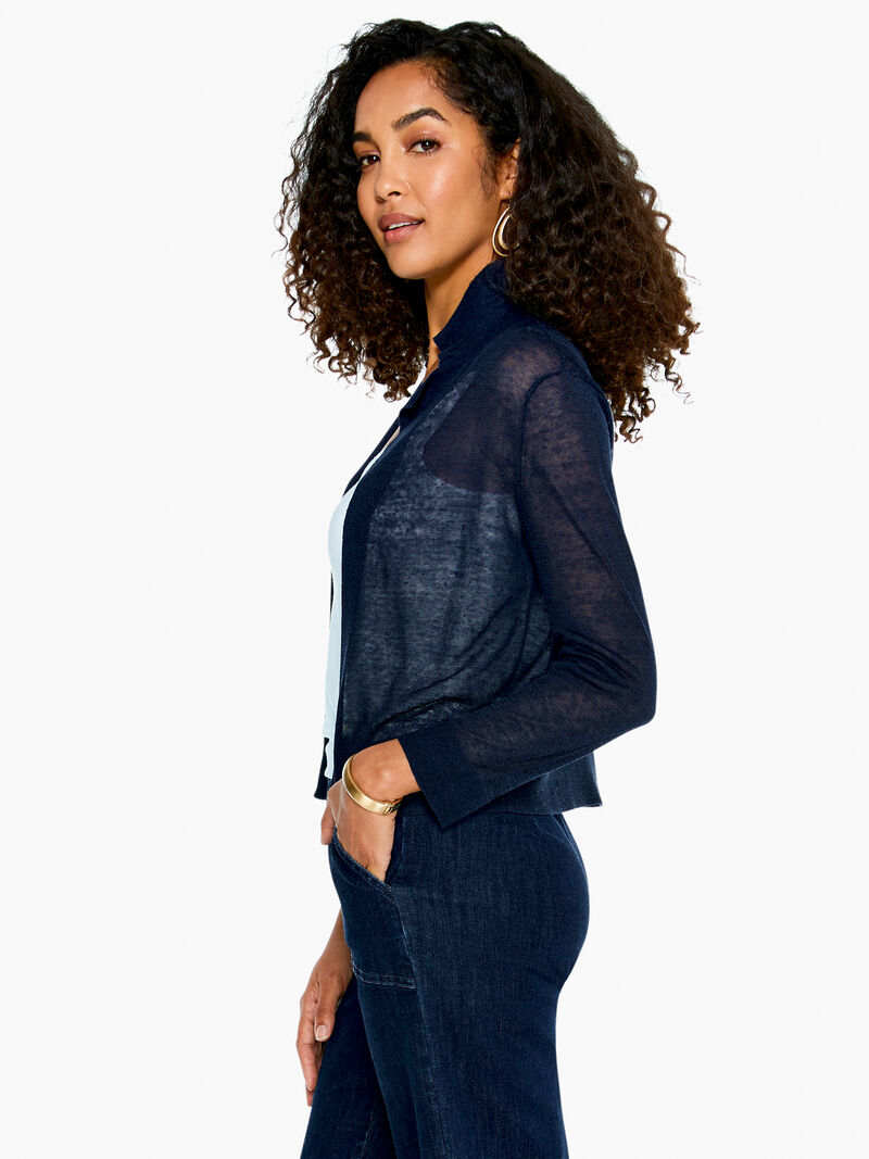 Woman Wears Featherweight Pop On Cardigan image number 1