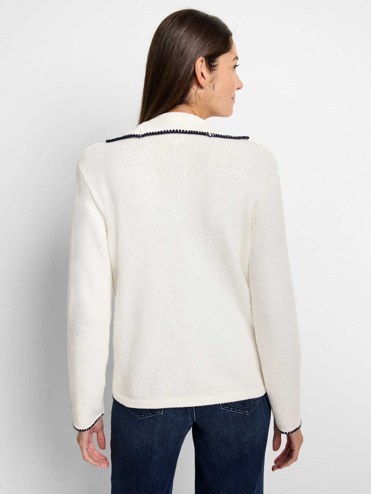 Blanket Stitch Getaway Sweater