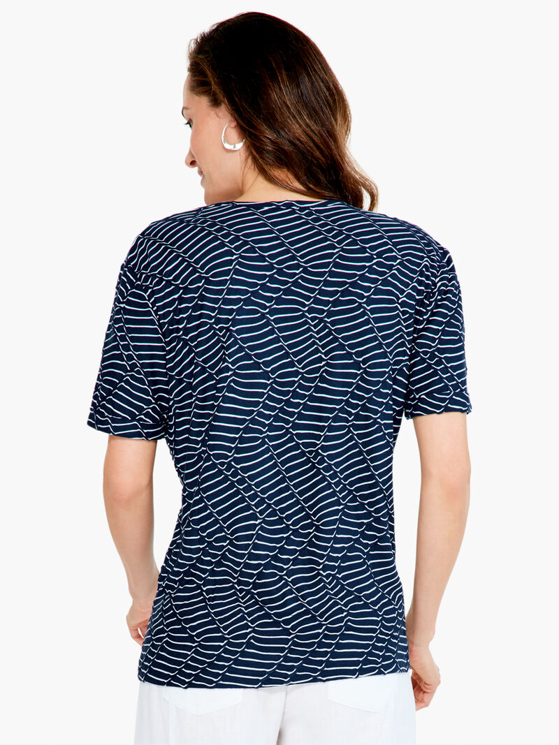 Woman Wears Mixed Lines Tee image number 2