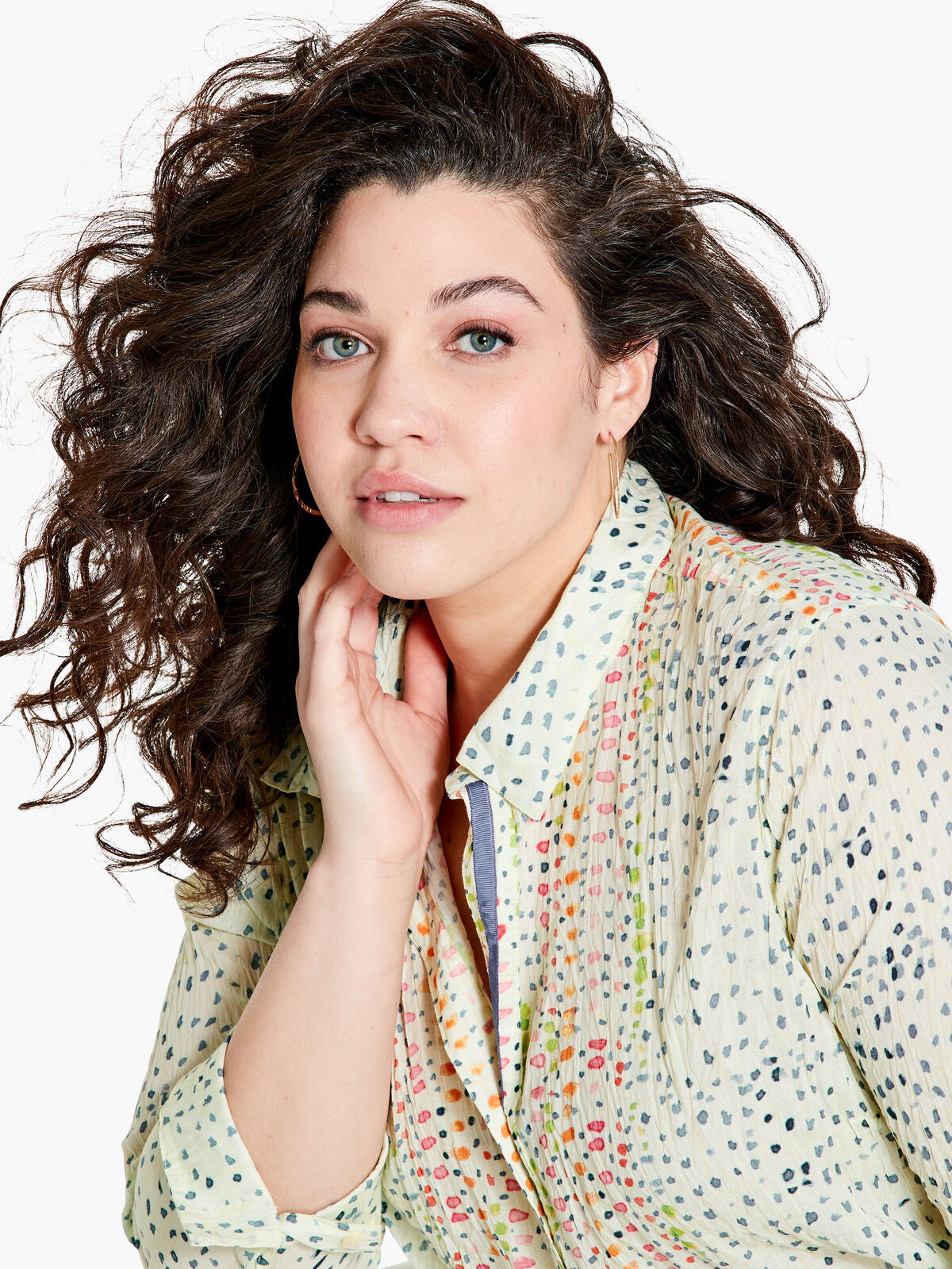 Dotty Crinkle Top