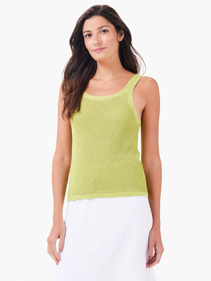 Woman Wears Mesh Stitch Tank image number 0