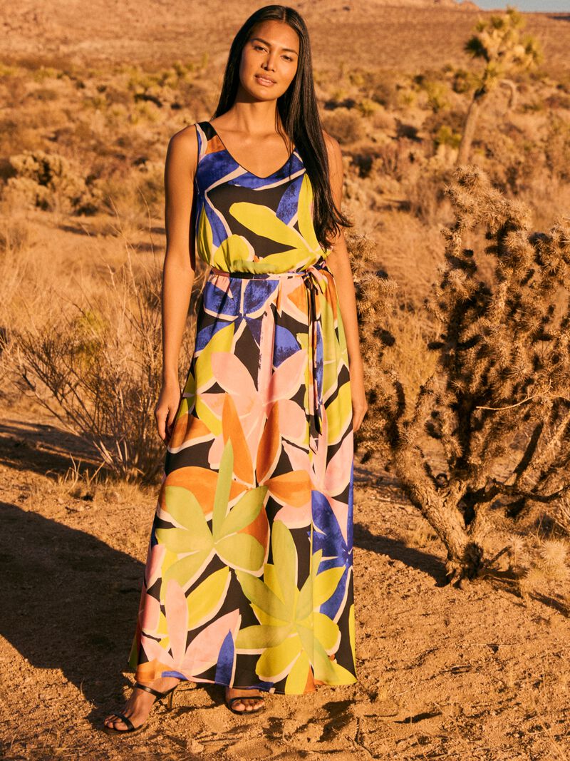 Woman Wears Mega Blooms Bianca Dress image number 0