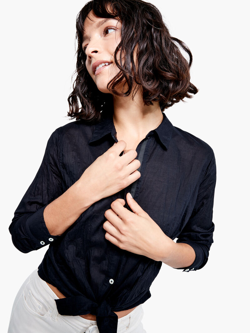 Woman Wears Crinkle Shirt image number 5