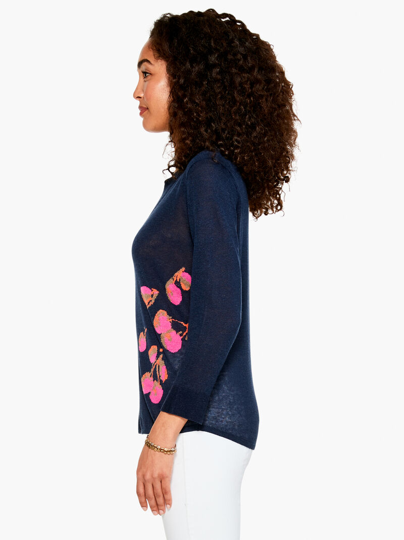 Woman Wears Cherry Twist Sweater image number 1