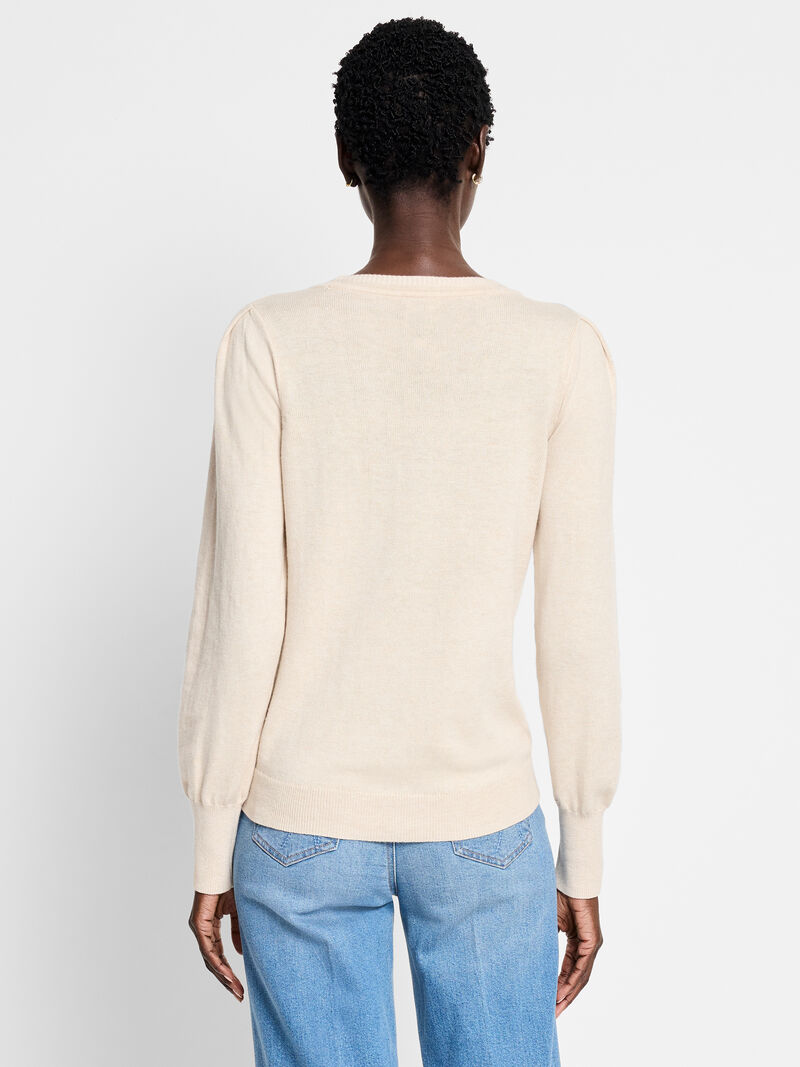 Woman Wears Femme Sleeve Sweater image number 3