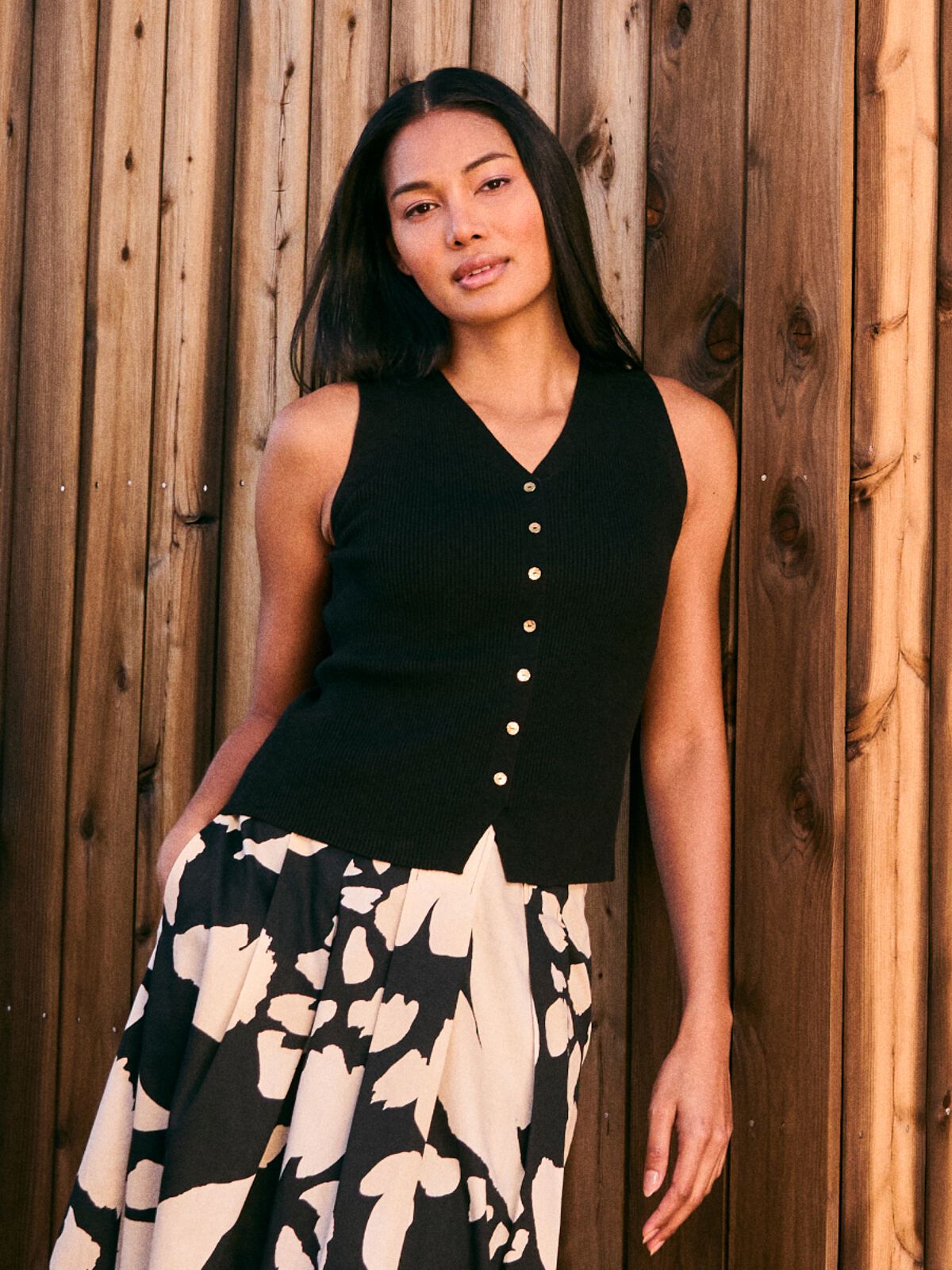 Button Pullover Sweater Vest
