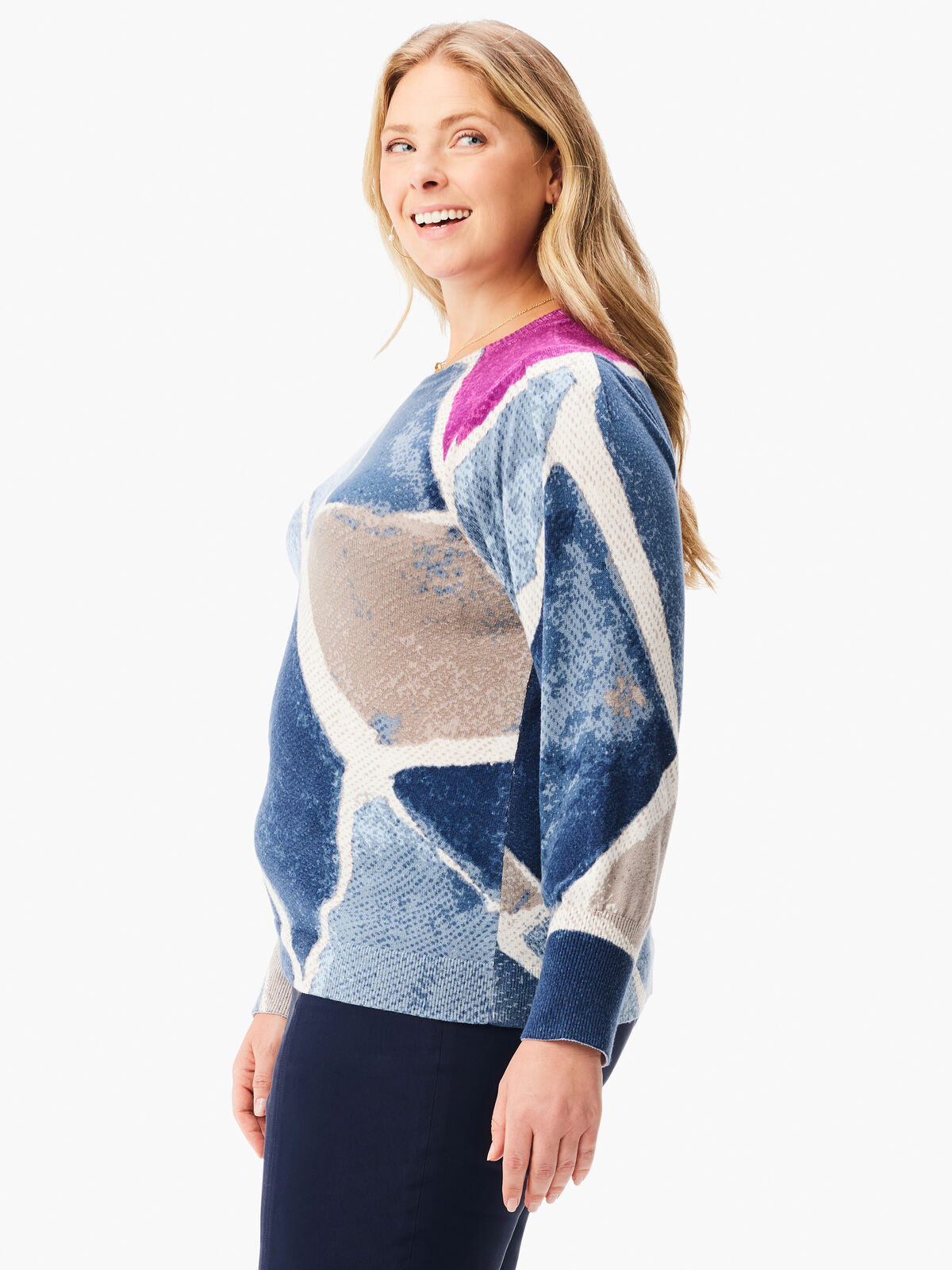 Printed Tiles Femme Sleeve Sweater