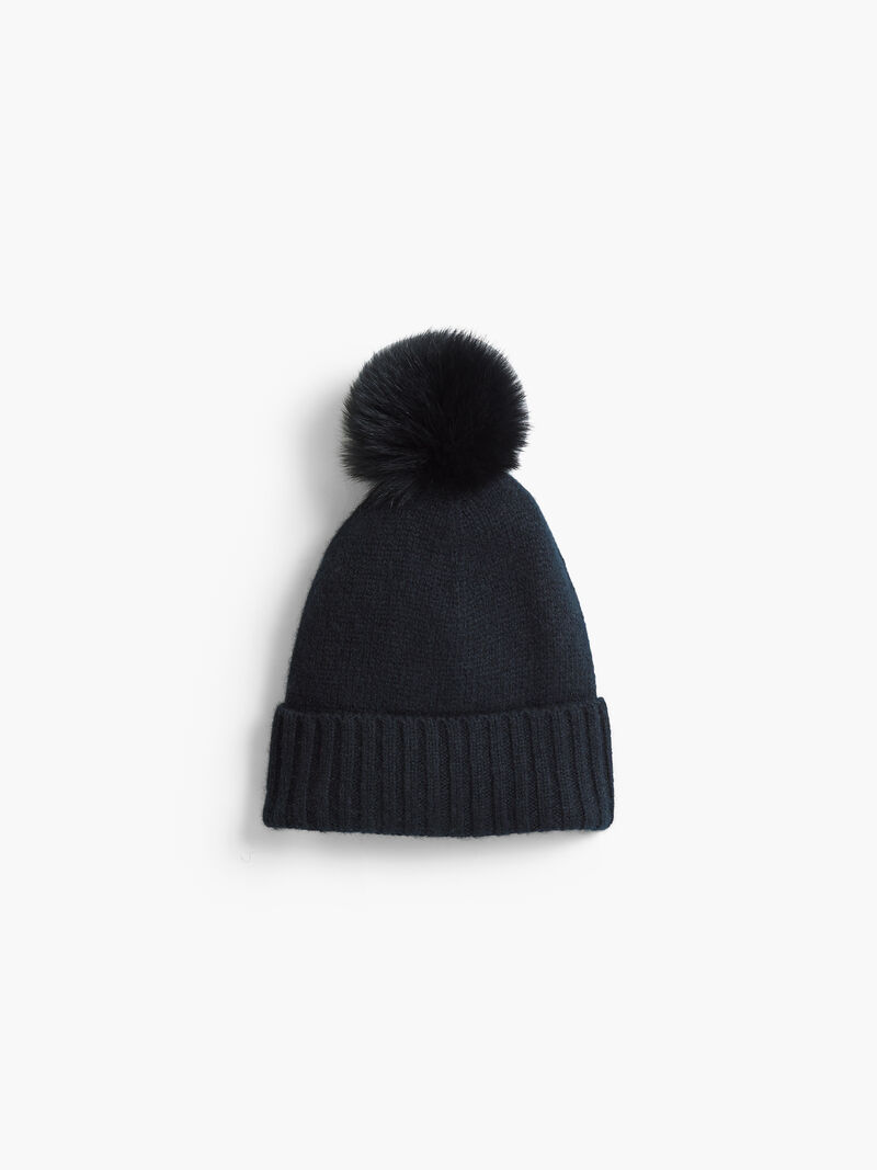 Woman Wears Hat Attack Cashmere Pom Hat image number 0