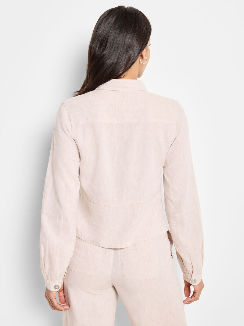 Woman Wears Rumba Linen Pocket Jacket image number 3