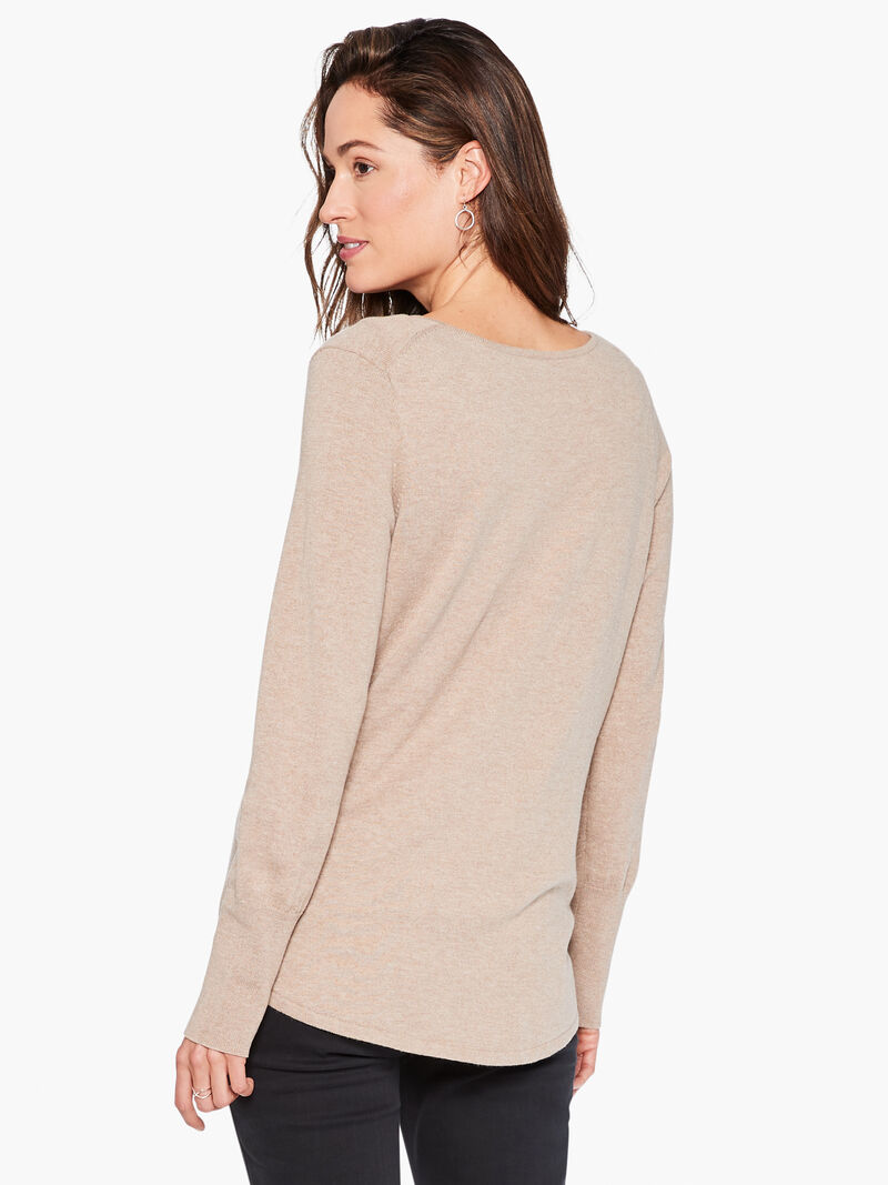 Woman Wears Vital V Neck Sweater image number 2