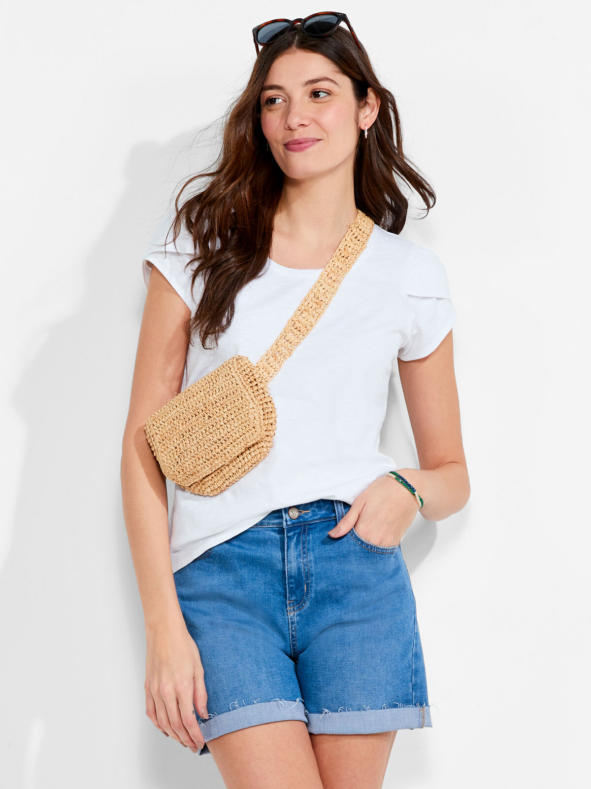 NZT Short Sleeve Tulip Sleeve Scoop Tee