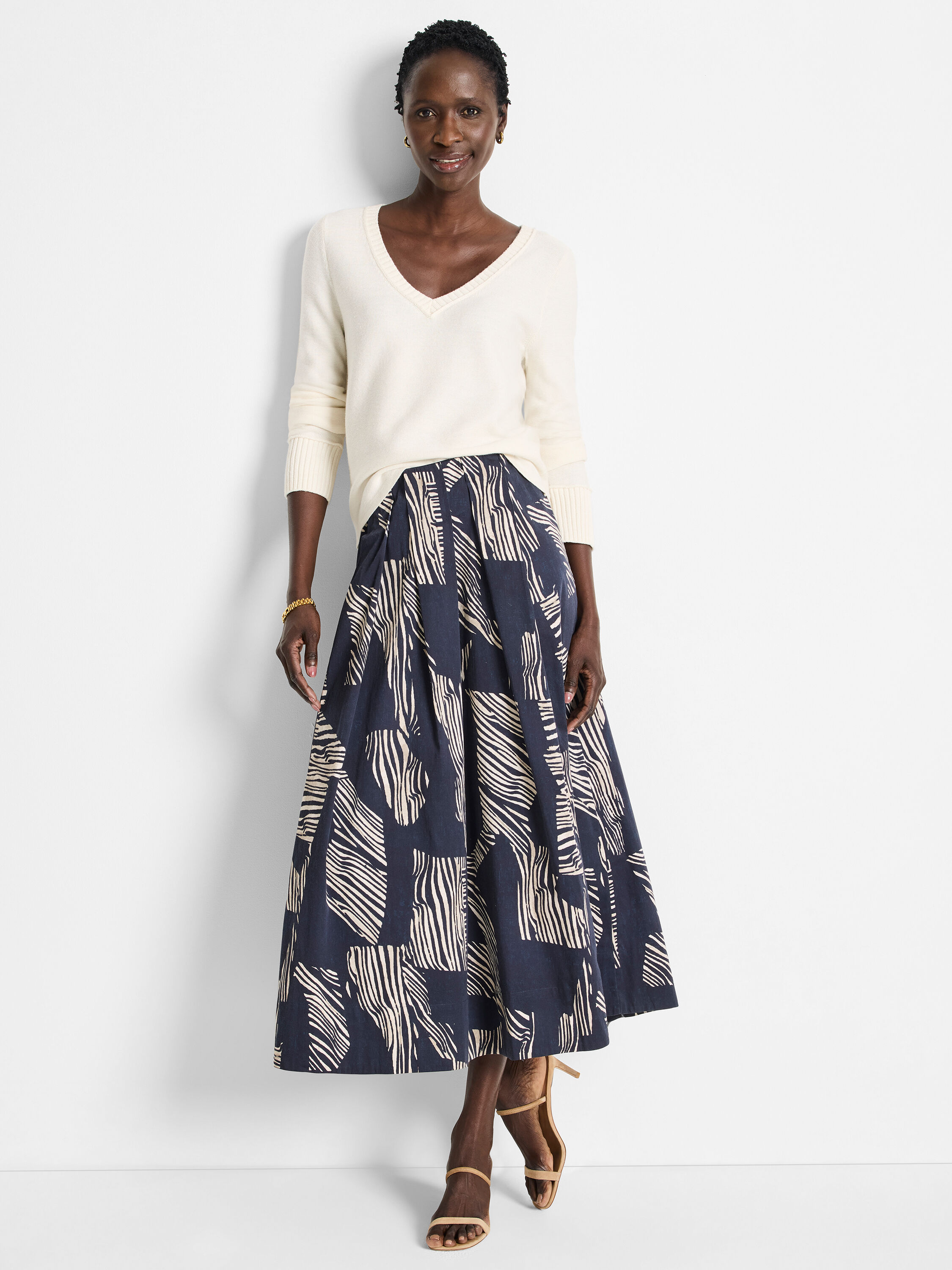 【お買得】 Stripe Zebra Skirt NIC+ZOE | Skirt