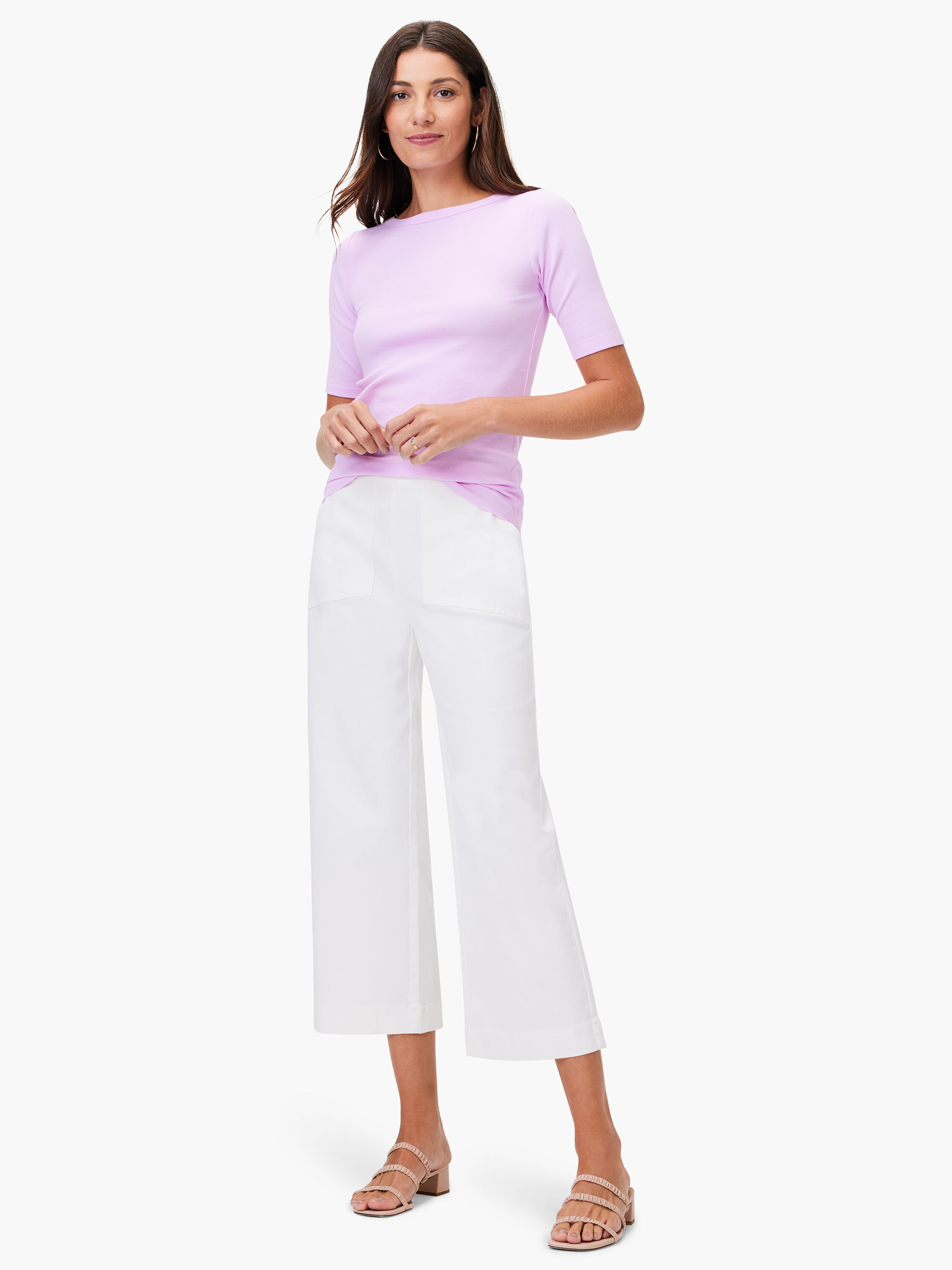  2024年おすすめのアイテム満載 Elbow Rib Knit Perfect Sleeve NIC+ZOE | Tee Boatneck Tops
