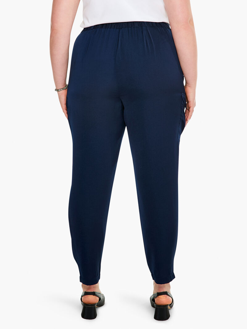 Woman Wears Soft Drape Relaxed Pant image number 3