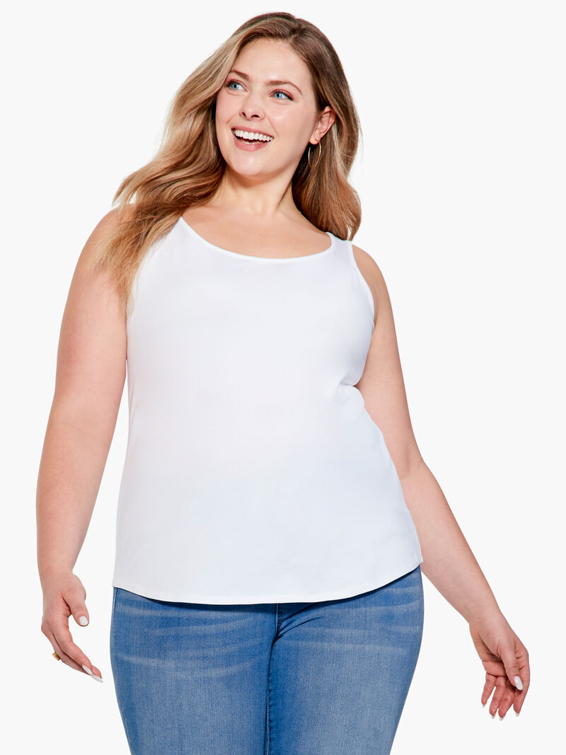 Woman Wears Shirt Tail Perfect Tank image number 0