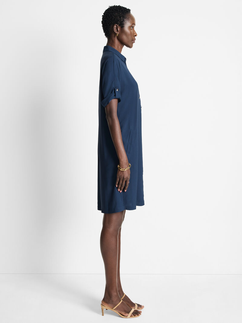 Woman Wears Button Devon Dress image number 1