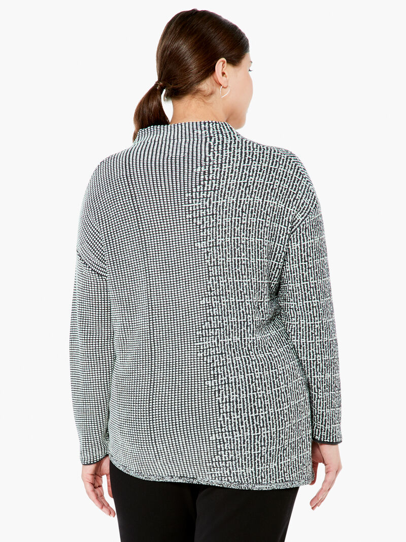 Woman Wears Pixel Knit Sweater image number 2
