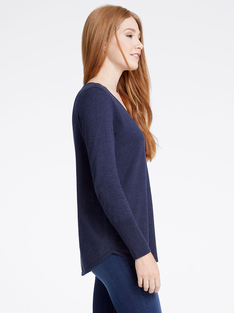 Woman Wears Vital V Neck Sweater image number 1