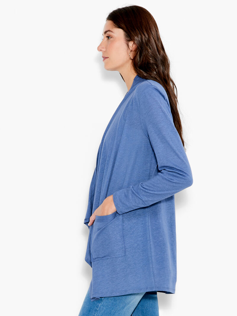 Woman Wears NZT Long Sleeve Drape Cardigan image number 1