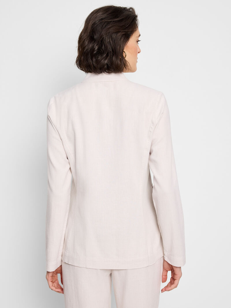 Woman Wears Linen Cotton Ava Blazer image number 4