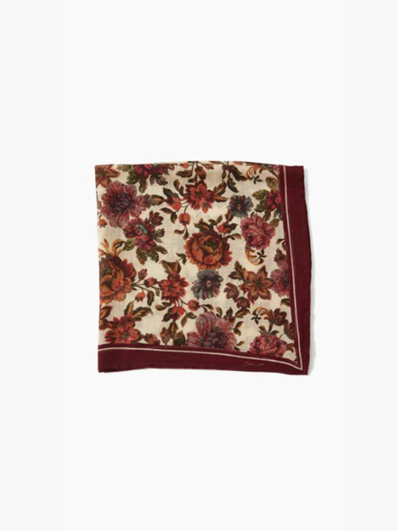 Woman Wears Chan Luu Floral Printed Bandana image number 1