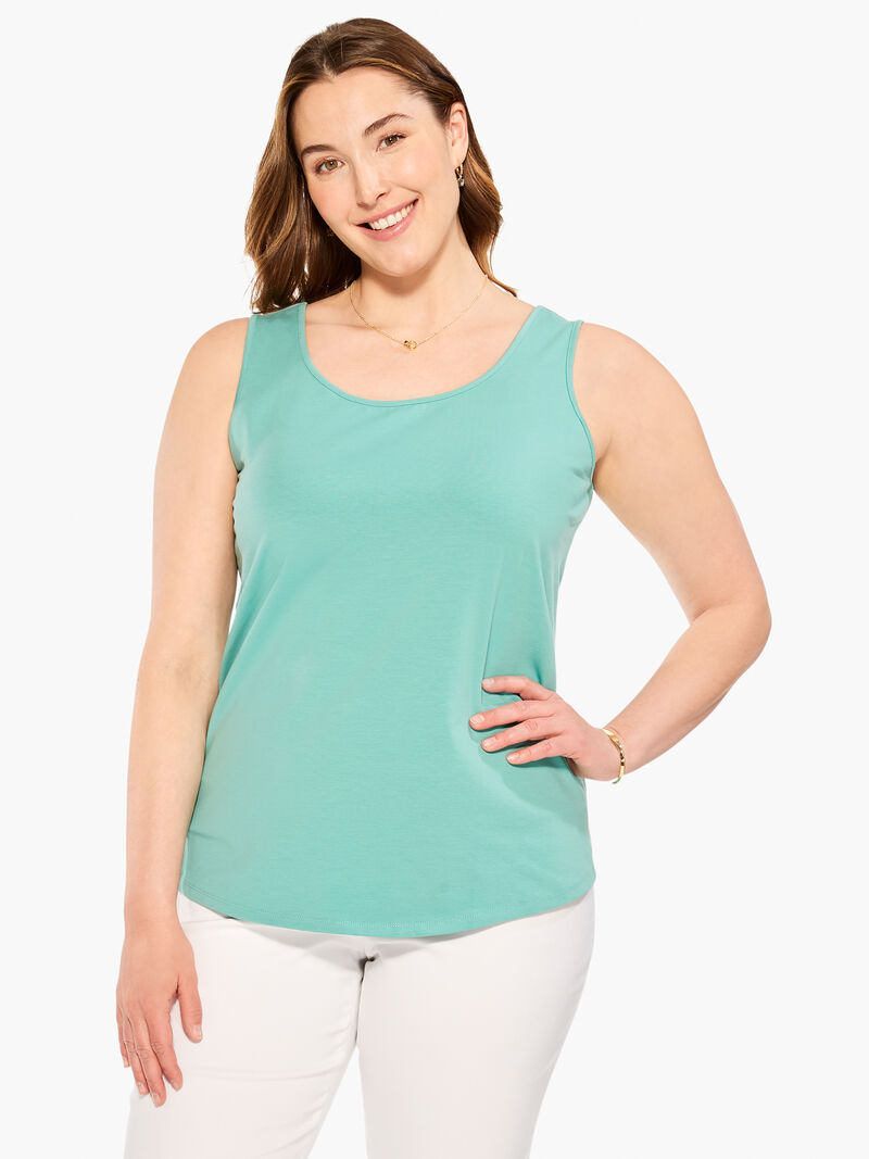 Woman Wears Shirt Tail Perfect Tank image number 0