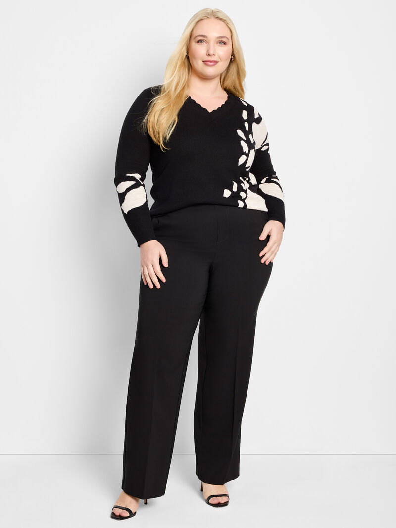 Woman Wears Evening Petal Sweater image number 1