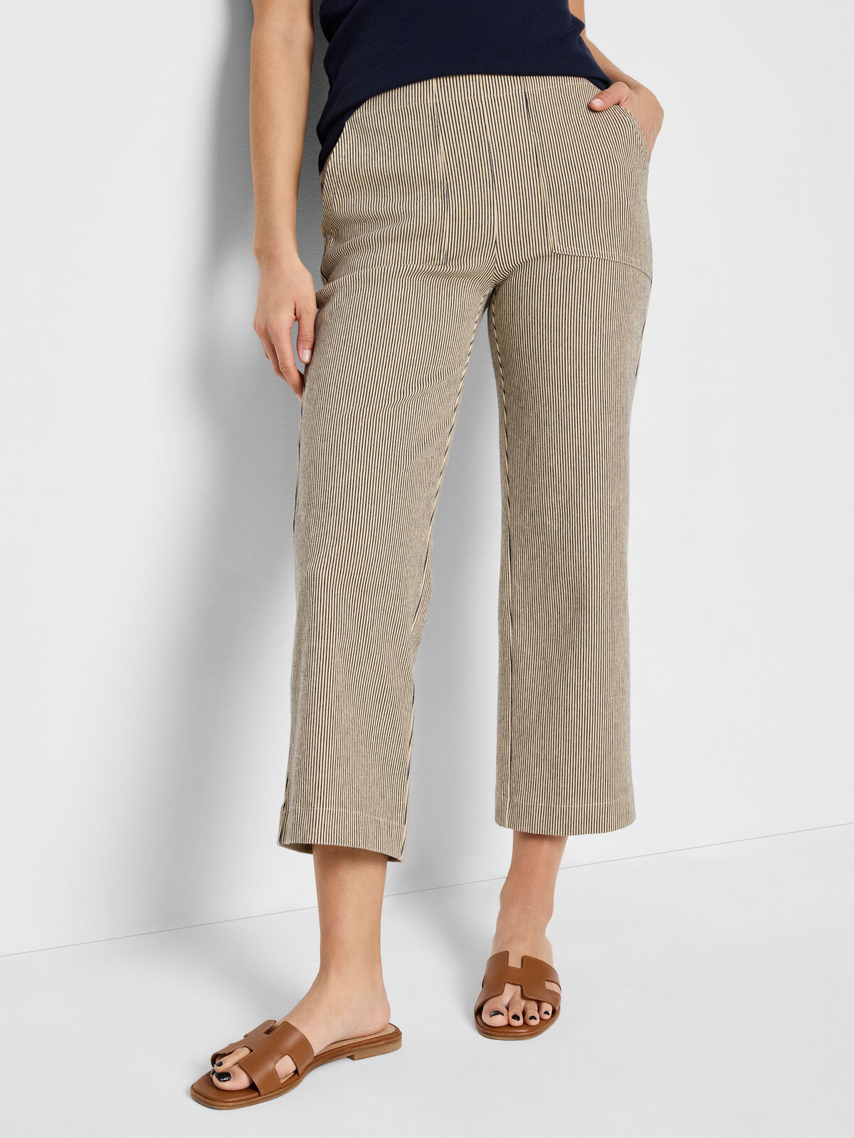 All Day Stripe Wide-Leg Jeans