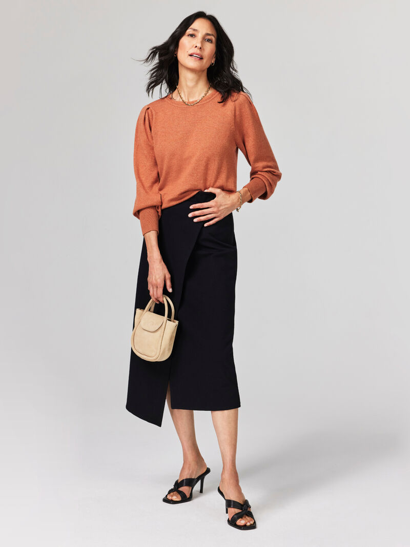 Woman Wears Femme Sleeve Sweater image number 5