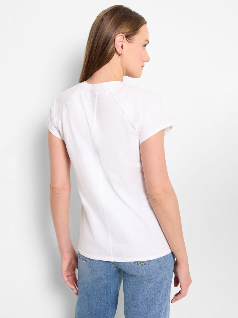 Woman Wears NZT Short Sleeve Cotton Slub Crew Neck Tee image number 2