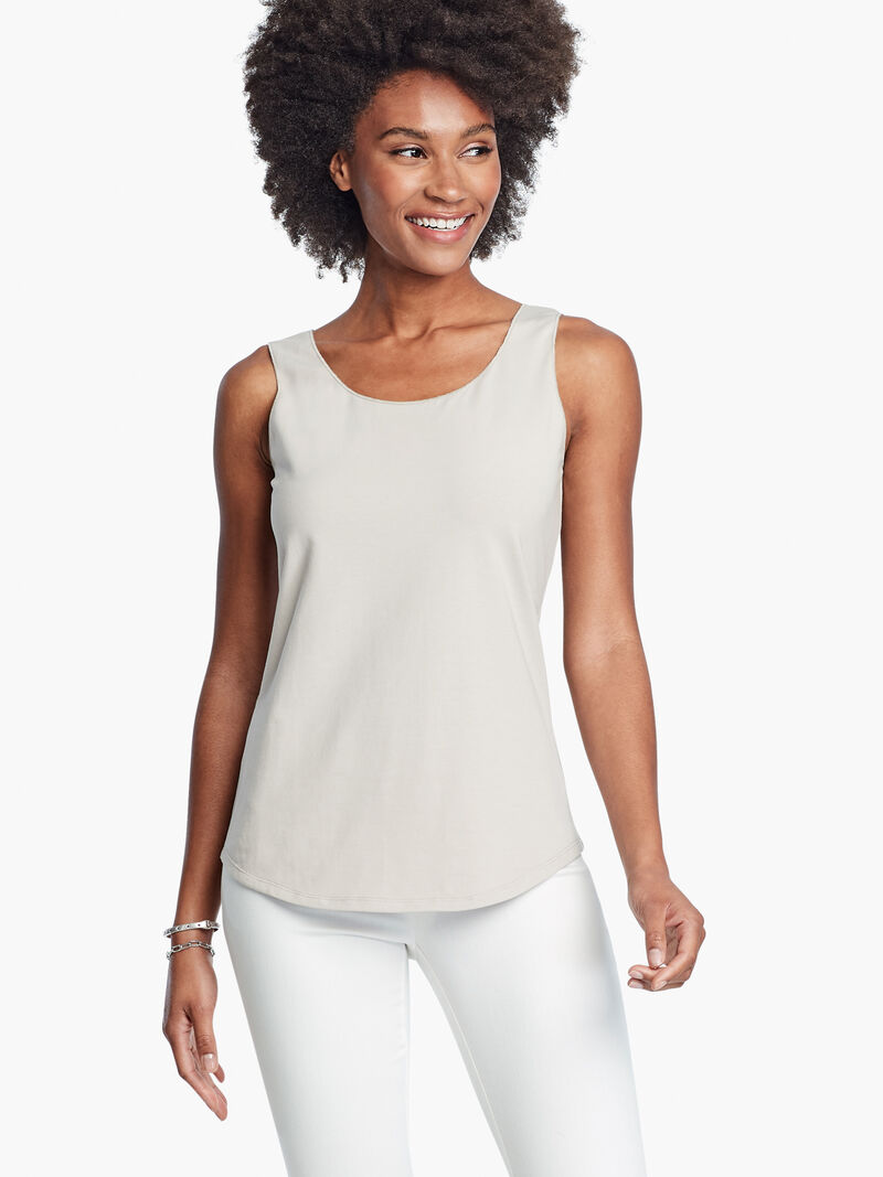 Woman Wears Shirt Tail Perfect Tank image number 0
