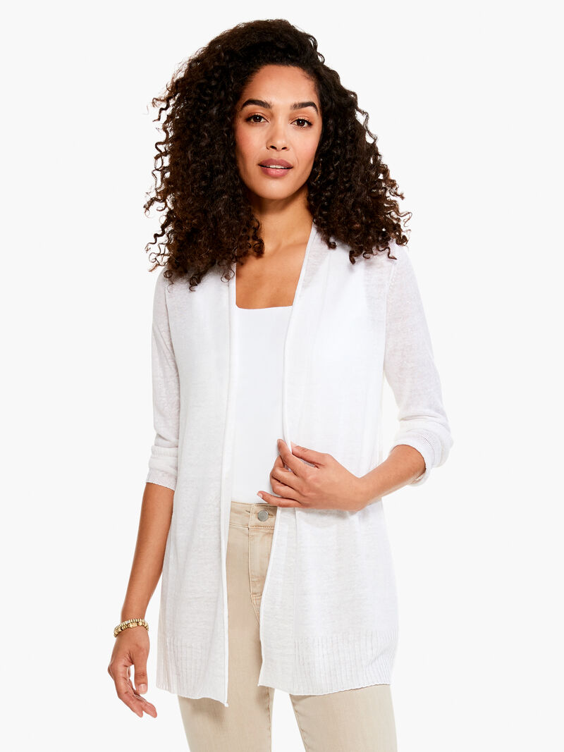 Woman Wears Go To Featherweight Cardigan Sweater image number 0