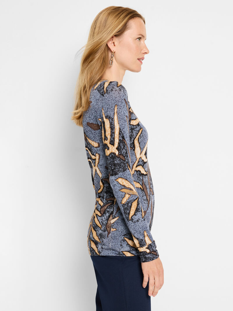 Woman Wears Midnight Fern Sweater image number 2