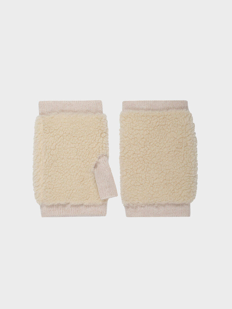 Woman Wears Amato - Fingerless Gloves With Sherpa image number 0
