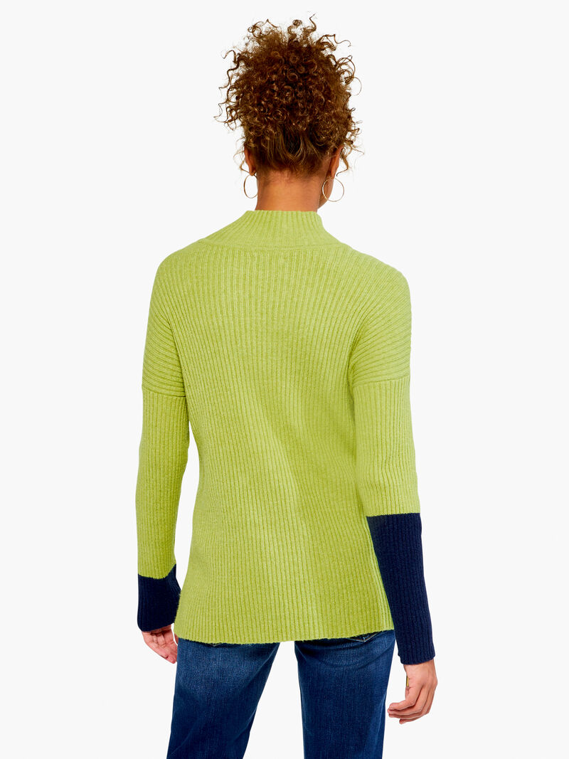 Woman Wears Cozy Up Textured Turtleneck Sweater image number 2