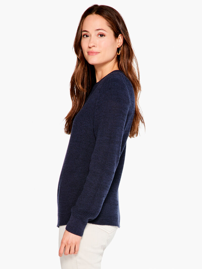 Shaker Knit Crew Neck Sweater image number 1