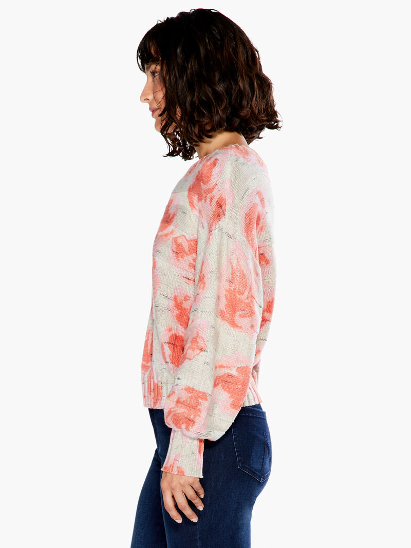 Woman Wears Rosy Sunset Sweater image number 2