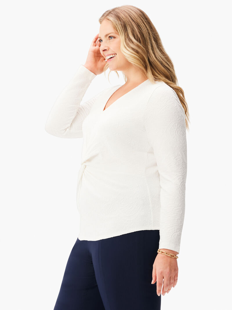 Twist Front Lace Knit Top
