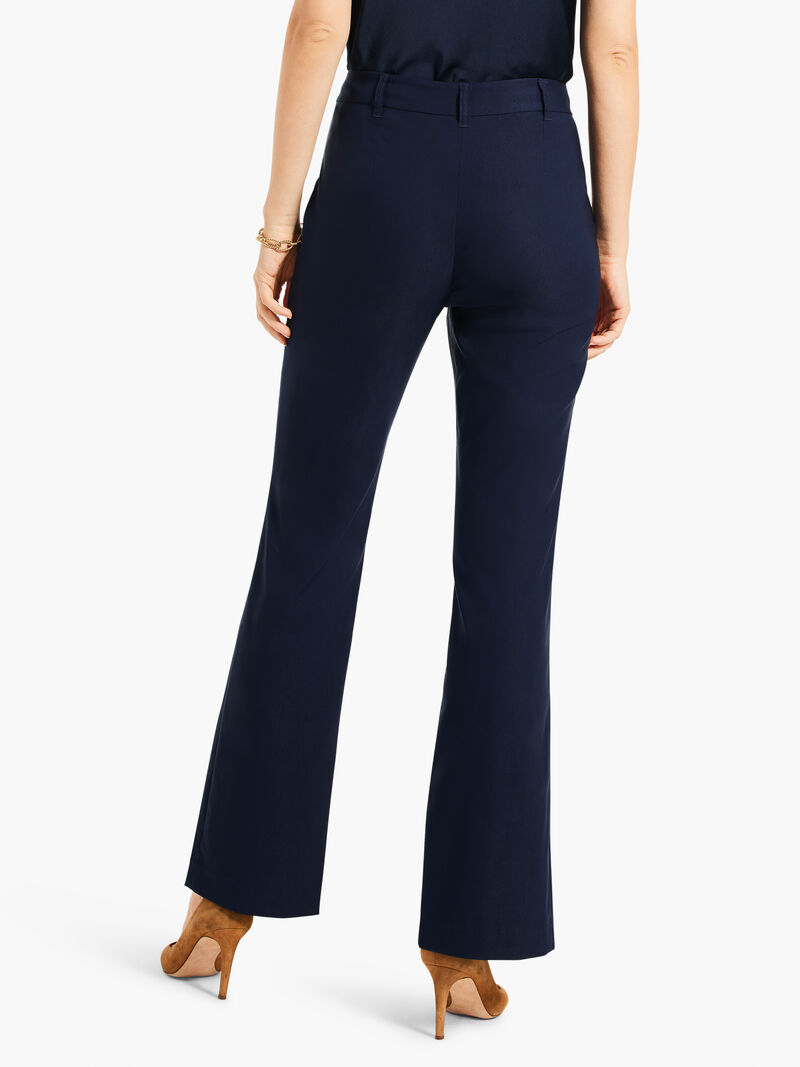 Woman Wears 31" Polished Wonderstretch Boot Cut Slit Pant image number 3