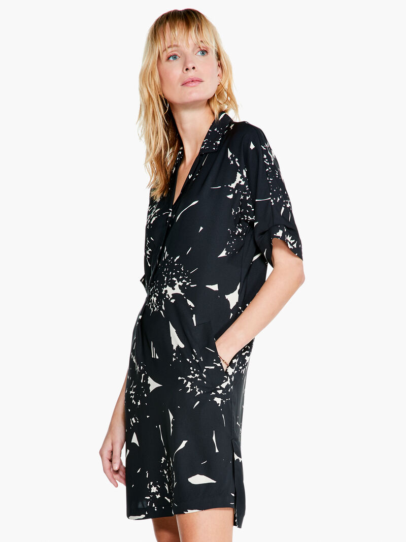 Woman Wears Floral Billow Dress image number 1