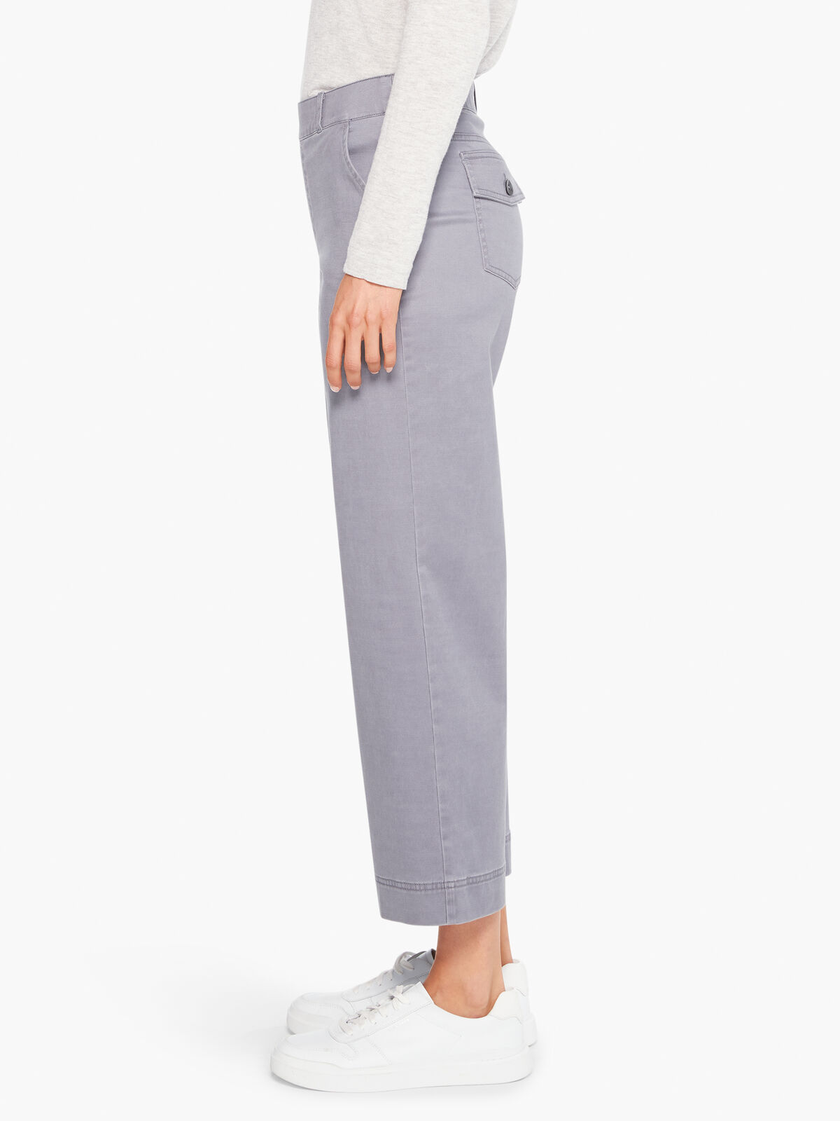Crisp Stretch Wide-Leg Pant