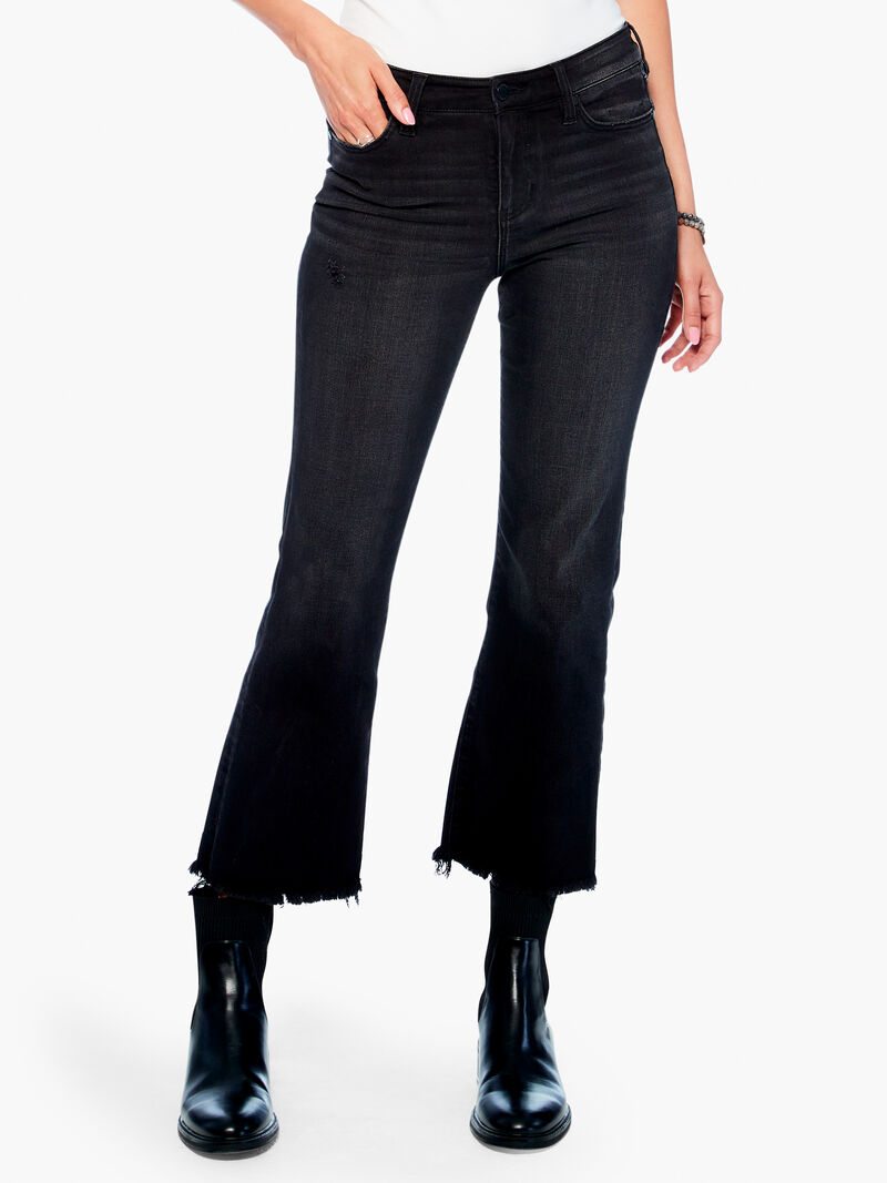 Woman Wears Liverpool - Hannah Cropped Flare w/ Fray Hem image number 1