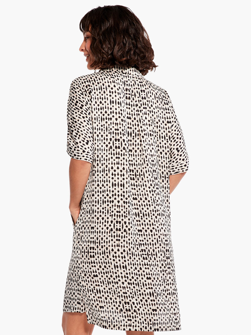 Woman Wears Inky Dots Dress image number 2
