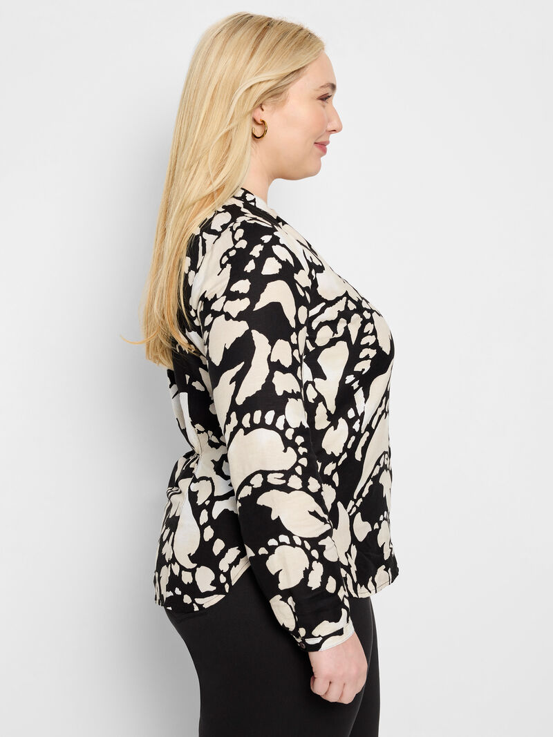Woman Wears Evening Petal Woven Shirt image number 2