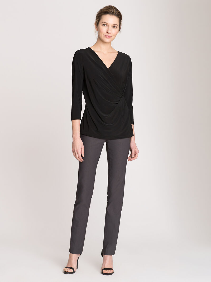 Woman Wears Wrap Top image number 3
