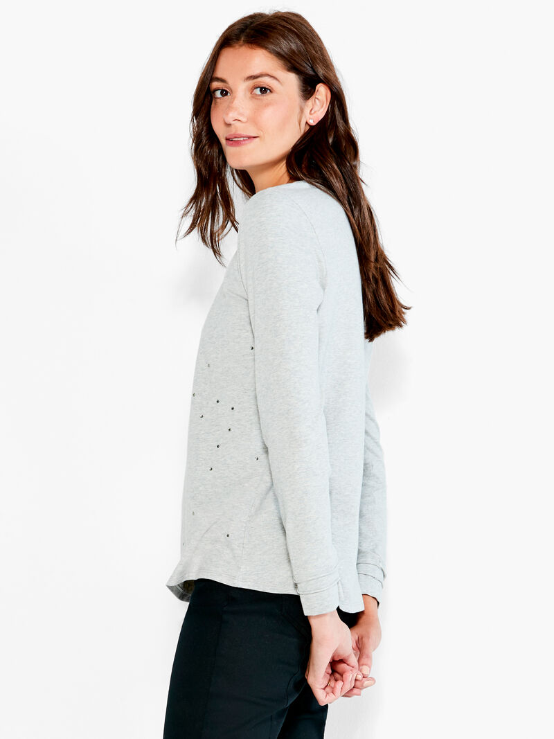 Woman Wears NZT Long Sleeve Crew Sparkle Tee image number 1